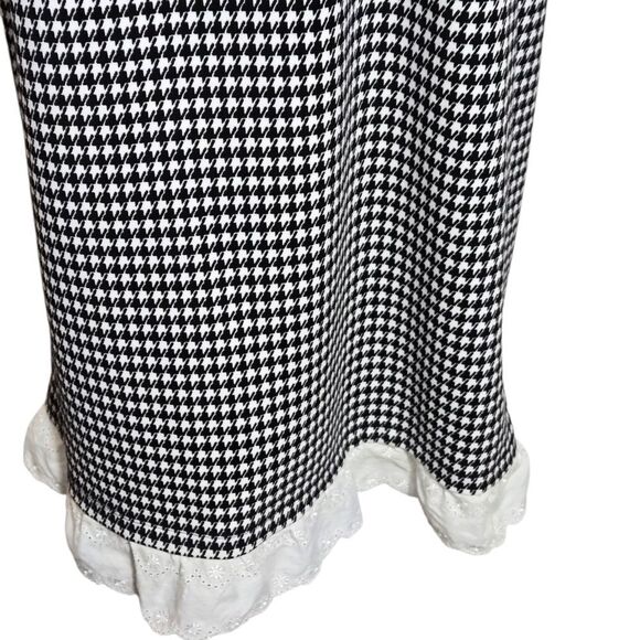Shelby And Palmer Black and White Houndstooth Midi Retro Dress - Picture 4 of 8